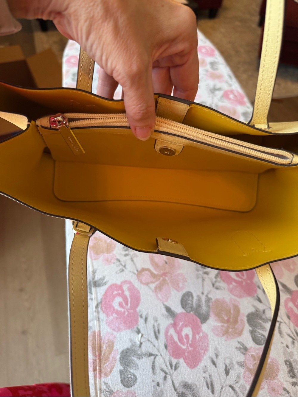 kate spade Lemon Yellow Leather Tote - Picture 7 of 16